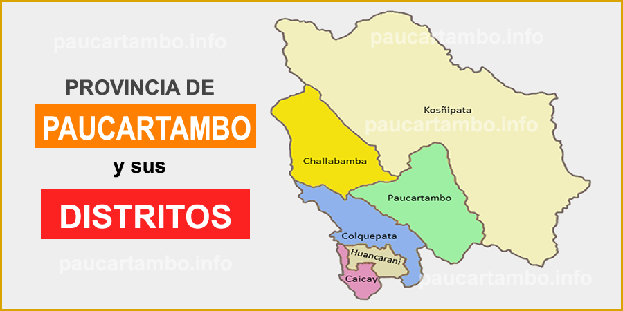 Division Politica de la Provincia de Paucartambo